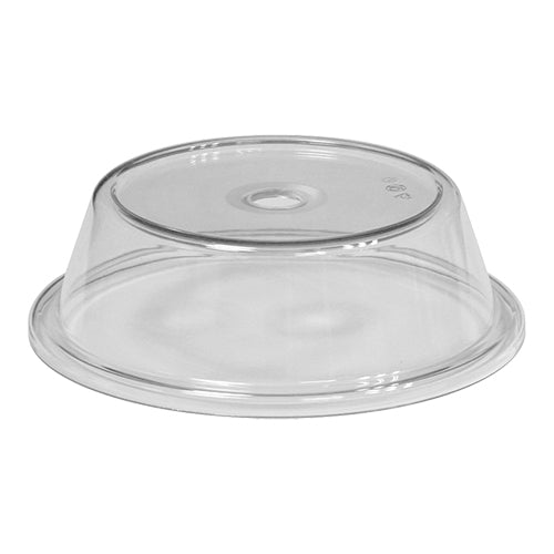 Plate Cover with Finger Hole | EMGA | Transparent Polycarbonate | Ø21.6 cm 1