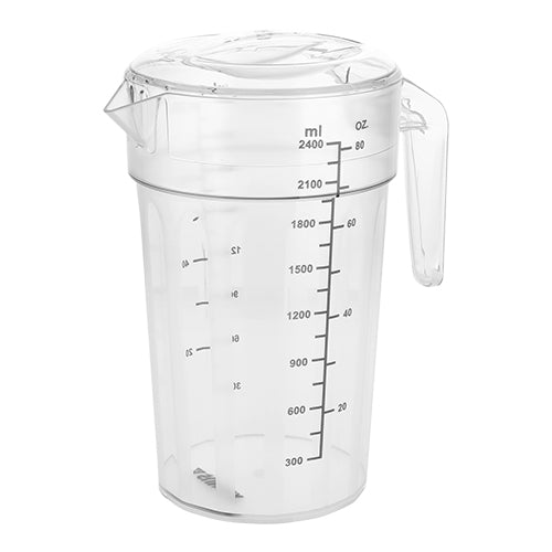 Polycarbonate Pitcher with 2-Position Lid and Measuring Scale | Sunnex | Transparent | 2.4 L 1
