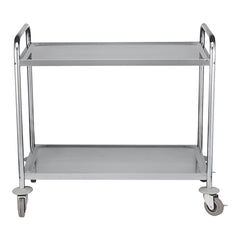2-Level Stainless Steel Serving Trolley | EMGA | 40 kg per Level | 85.5 x 53.5 x H94 cm 1
