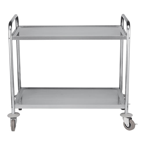 2-Level Stainless Steel Serving Trolley | EMGA | 40 kg per Level | 85.5 x 53.5 x H94 cm 1