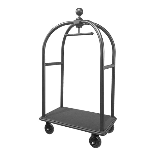 Hotel Luggage Cart | EMGA | Black Powder-Coated Stainless Steel | 200 kg Load | 105 x 61 x H186 cm 1