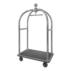 Hotel Luggage Cart | EMGA | Chrome Powder-Coated Stainless Steel | 200 kg Load | 105 x 61 x H186 cm 1
