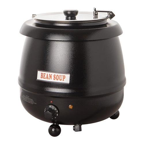 Bistro Countertop Soup Kettle | Black Powder-Coated Metal | 10 L, 475 W, Ø38.5 x H36.6 cm 1