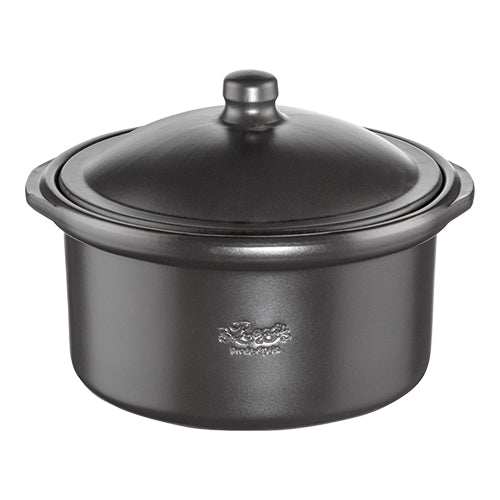 Black Ceramic Cocotte with Lid | Regas | Oven-Safe | Ø14.4 x H7 cm | 0.64 L 1