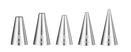 Smooth Icing Tips Set | HENDI | Ø 2-4-6-8-10 mm
