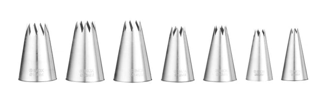 Icing Tips Set Star Shape | HENDI | 7 pcs | Ø6-18 mm