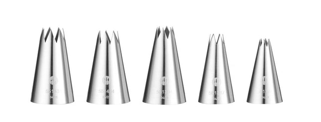Serrated Icing Tips Set | HENDI | 5 Sizes (Ø6-8-10-12-14mm)