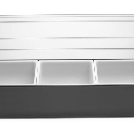 Condiment Holder with 3 Containers | BarUp | Black