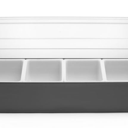 Condiment Holder with 4 Containers | BarUp | Black