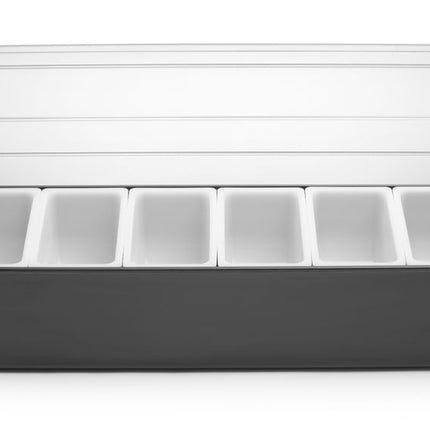 Condiment Holder with 6 Containers | BarUp | Black