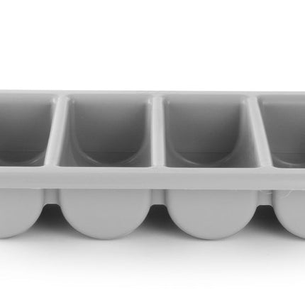 Cutlery Tray 4-Section GN 1/1 | HENDI | Light Grey | 530x325x100mm