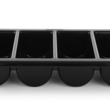 Cutlery Tray 4-Section GN 1/1 | HENDI | Black | 530x325x100mm