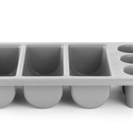 Cutlery Tray 6-Section GN 1/1 | HENDI | Light Grey | 530x325x105mm
