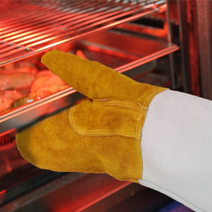 Heat Resistant Leather Barbecue Mitts | HENDI | 460mm Length 2