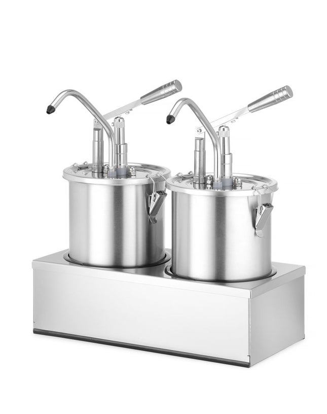 Set: 2 x Stainless steel sauce container with dispenser, HENDI, 9L, 500x235x(H)360mm