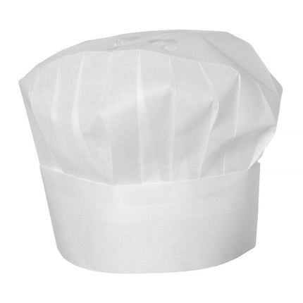 Chef’s Hat | HENDI | White Pleated Nonwoven PP | Adjustable Size | 10 pcs