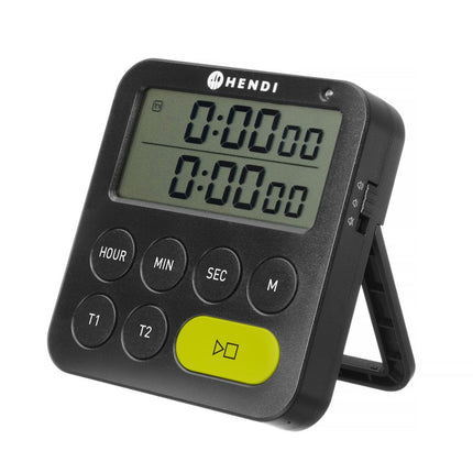 Double Timer with 3 Alarm Modes | HENDI | Black | 82x20x86mm 4