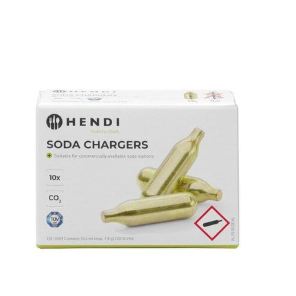 CO₂ Soda Chargers for 1L Soda Siphons | HENDI | 10 Pieces