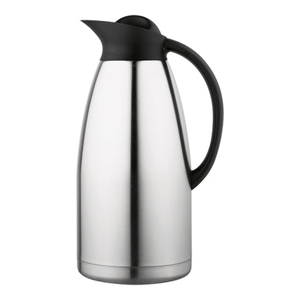 Double-Walled Stainless Steel 18/10 Vacuum Jug with Screw Cap and Pouring Spout | EMGA | Black | 3.0 L 1