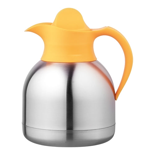 Double-Walled Vacuum Jug with Screw Cap | EMGA | Stainless Steel 18/10 Yellow | 1 L 1