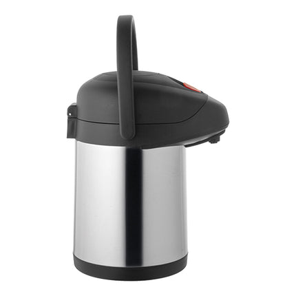 Double-Walled Airpot with Pump Lid and Swivel Base | EMGA | Stainless Steel 18/10 Black | 2.5 L 1