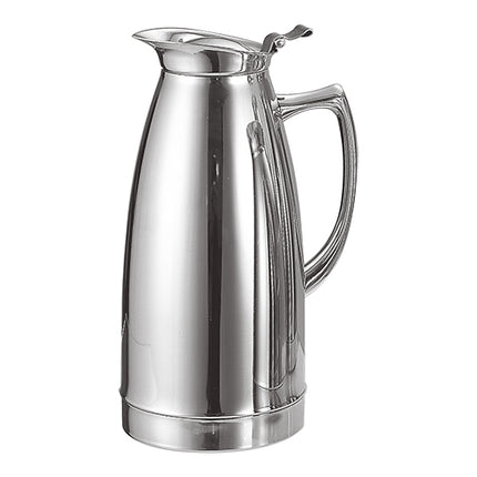 Stainless Steel 18/10 Vacuum Jug with Hinged Lid | EMGA | 1 L | H23 cm 1