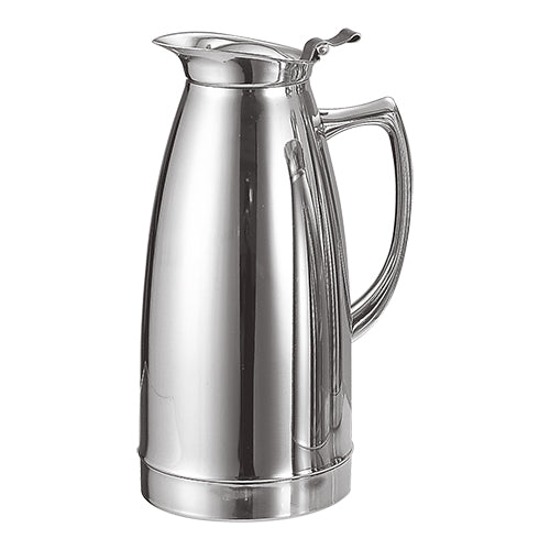 Stainless Steel 18/10 Vacuum Jug with Hinged Lid | EMGA | 1 L | H23 cm 1