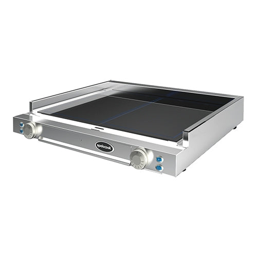 Smooth Ceramic Glass Fry Top | SpidoCook Spidoflat | 2 Zones | 5000 W | Work Surface 56 x 44 cm 1