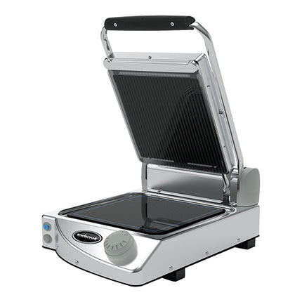 Contact Grill Smooth Bottom/Ribbed Top | SpidoCook Spidoglass | Ceramic Glass | 1.500 W | 25 x 25 cm 1