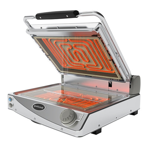 Smooth Contact Grill with Ceramic Glass Plate | SpidoCook | 2,000 W | 40 x 30 cm 1