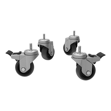 Wheel Set for Mind.Maps Bases | Unox Mind Maps | Set of 4 | 2 Braked Wheels | H11 cm 1