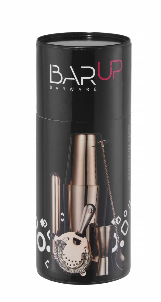 Copper Bartender Tool Kit in Tube | BarUp | Ø120x320mm