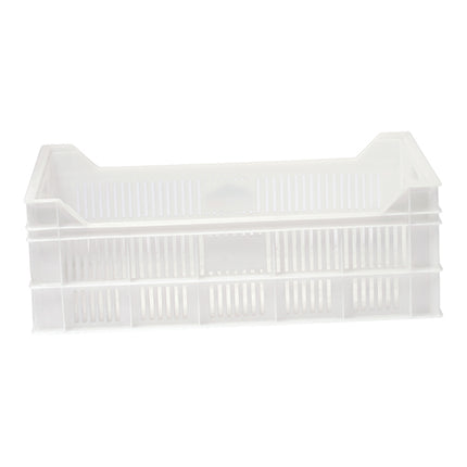 Open HDPE Stacking Container | Denox | White, Stackable | 60 x 40 x H20.8 cm | 35 L 1
