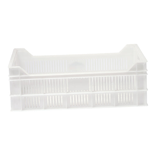 Open HDPE Stacking Container | Denox | White, Stackable | 60 x 40 x H20.8 cm | 35 L 1