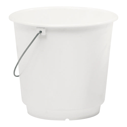 Denox White Polypropylene Bucket with Measuring Scale | Dishwasher Safe | 10 L | Ø29 x H26.2 cm 1