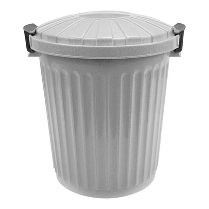 Denox Polypropylene Disposal Bin with Lockable Lid | Gray | 23 L | Ø34.5 x H40.5 cm 1
