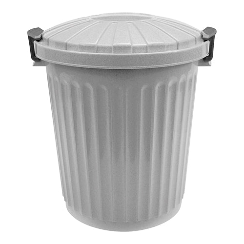 Denox Polypropylene Disposal Bin with Lockable Lid | Gray | 23 L | Ø34.5 x H40.5 cm 1