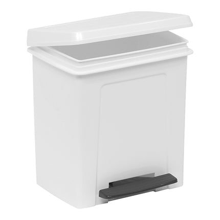 Denox White PP Pedal Bin with Inner Bucket | 8 L | 25.5 x 22 x H28.5 cm 1