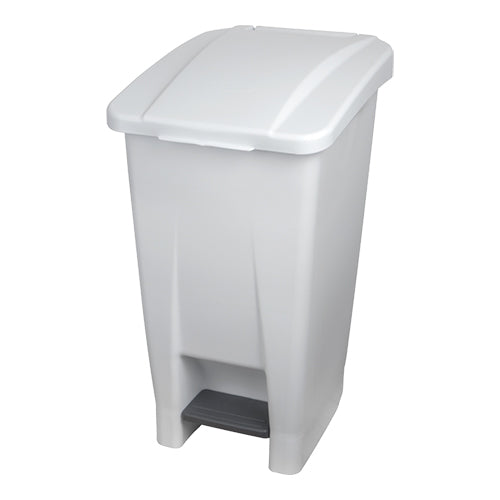 Denox White HDPE Mobile Pedal Bin | 60 L | 49 x 38 x H70 cm 1