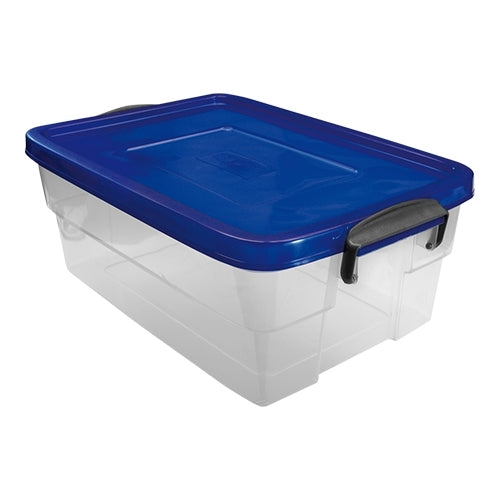 Transparent Polypropylene Food Container with Clip Lid | Denox | 38L | Stackable 1