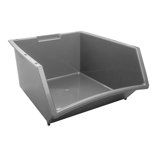 Stackable Open Hopper Bin | Denox | Gray Polypropylene | 25 L | 36 x 39 x H19.8 cm 1