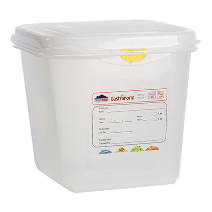 GN 1/6 Food Container with Airtight Seal | Denox | Transparent PP | 2.6 L, H150 mm 1