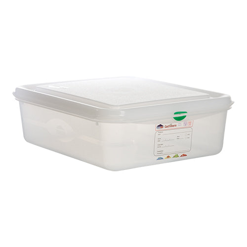 Transparent PP GN 1/2 Food Container | Denox | Airtight Seal | 6.5 L | 32.5 x 26.5 x H10 cm 1