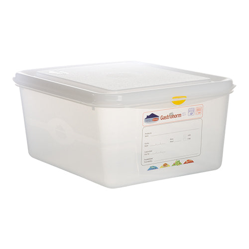 Transparent PP GN 1/2 Food Container | Denox | Airtight Seal | 10 L | 32.5 x 26.5 x H15 cm 1