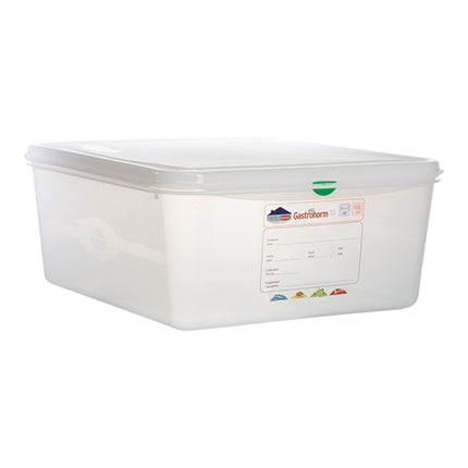 Transparent PP GN 2/3 Food Container | Denox | Airtight Seal | 13.5 L | 35.4 x 32.5 x H15 cm 1