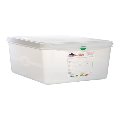 Transparent PP GN 2/3 Food Container | Denox | Airtight Seal | 13.5 L | 35.4 x 32.5 x H15 cm 1