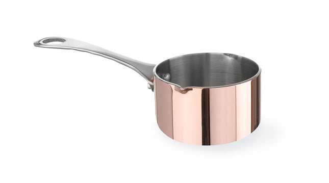 Small Sauce Pan with Spout 0.05L Ø50x30mm | HENDI 3-Ply Copper/Aluminium/Stainless Steel
