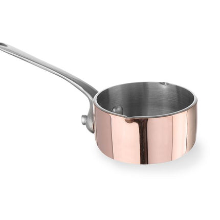 Small Sauce Pan with Spout 0.26L Ø85x50mm | HENDI 3-Ply Copper/Aluminium/Stainless Steel