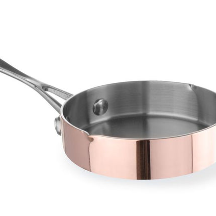 Small Frying Pan 3-Ply Copper/Aluminium/Stainless Steel | HENDI | Ø120mm