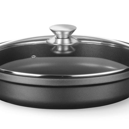 Non-Stick Casserole with Lid | HENDI | 4.3L | Black | 425x332x70mm